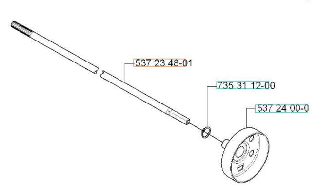 Wał napędowy wykaszarka Husqvarna 323R