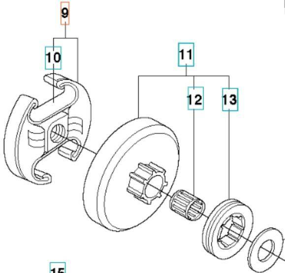 Sprzęgło Husqvarna 55 254 257