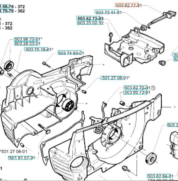 Dźwignia ssania Husqvarna 365 372