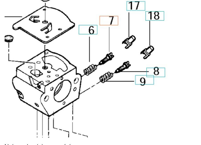 Dysza gaznika Husqvarna 136