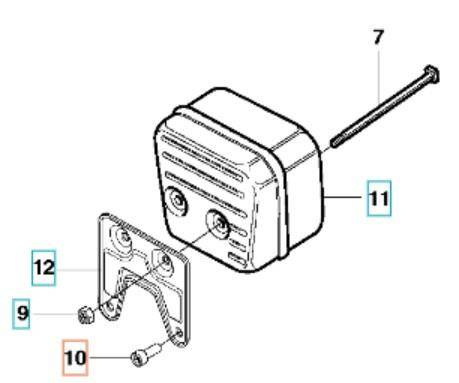 Śruba Husqvarna 725536855 Tłumik 357 445