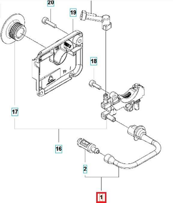 Wężyk oleju 543 XP 543 XPG - komplet