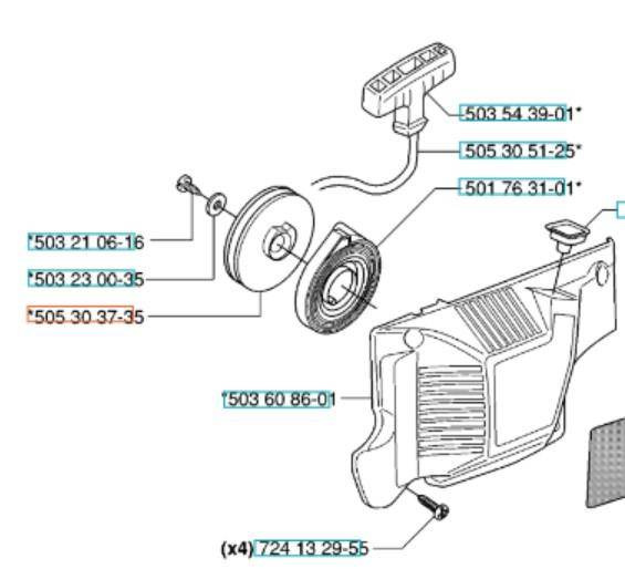Koło rozrusznika Husqvarna 51.55