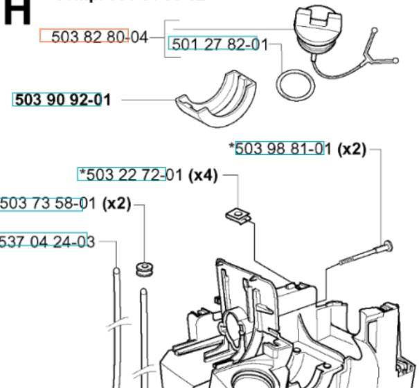 Korek paliwa Husqvarna 235 E