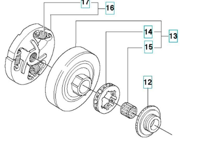 Ślimak Husqvarna 357 359 - 3.25