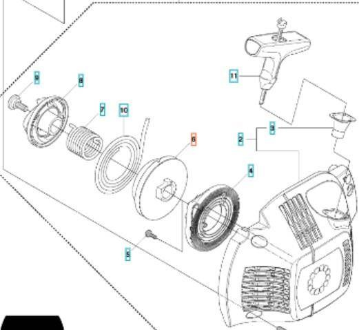 Koło rozrusznika Husqvarna 340 345 350 435 440