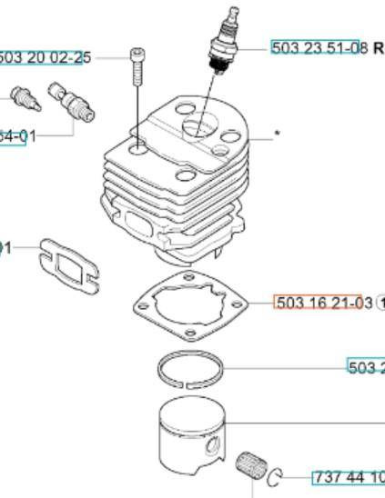 Uszczelka cylindra Husqvarna 51