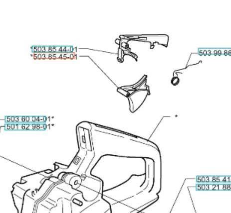Dźwignia gazu Husqvarna 340 350 357 345