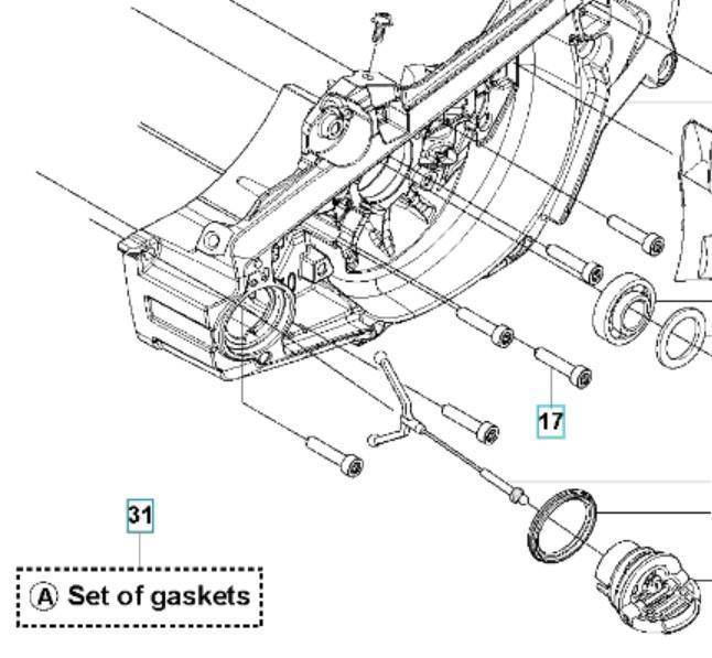Zestaw uszczelek Husqvarna 545 550 STARY TYP