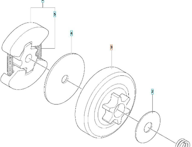 Bęben sprzęgła Husqvarna 130 135 Mark II