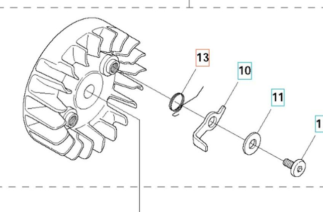 Sprężyna zabieraka Husqvarna 343 R