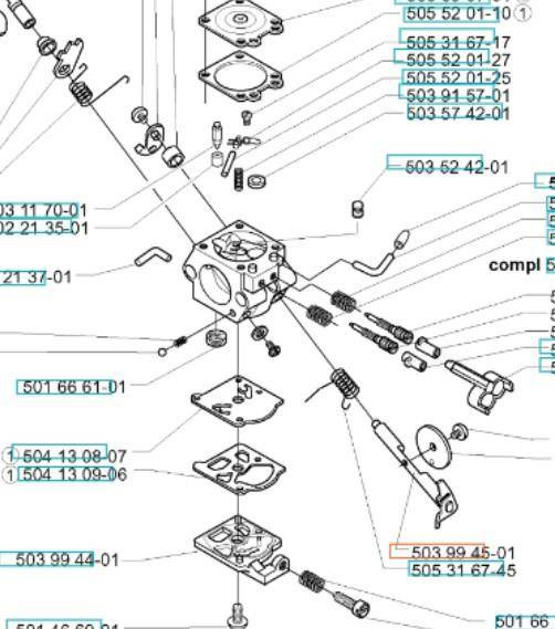 Wałek przepustnicy Husqvarna 232 R