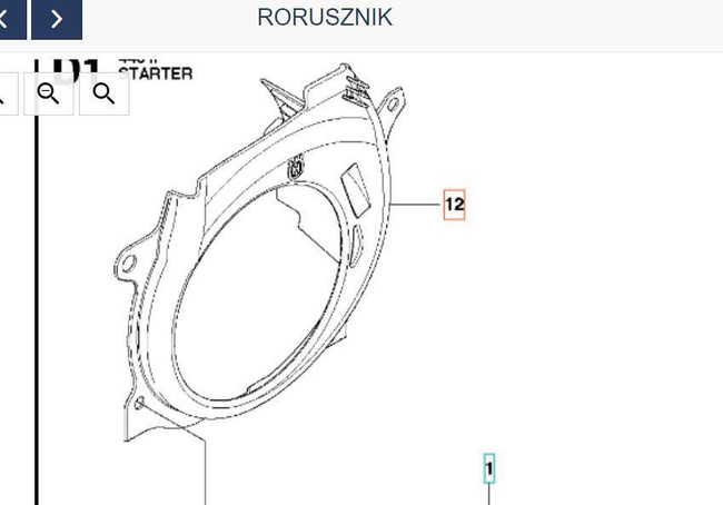 Osłona rozrusznika Husqvarna 445