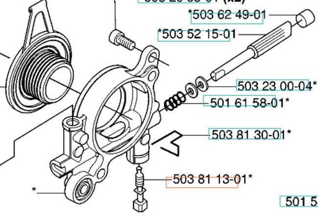 Śruba Husqvarna regul. pompy 365