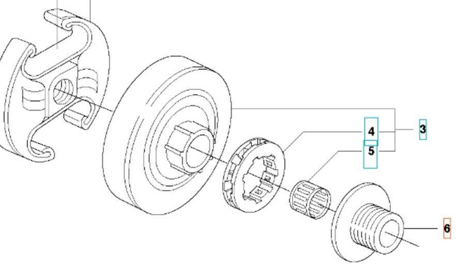 Ślimak Husqvarna 351 353 346 - 3/25 AKTUALNY