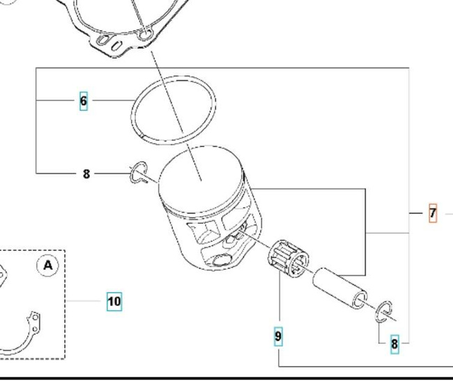 Tłok Husqvarna 550XP MARK II 545 MARK II