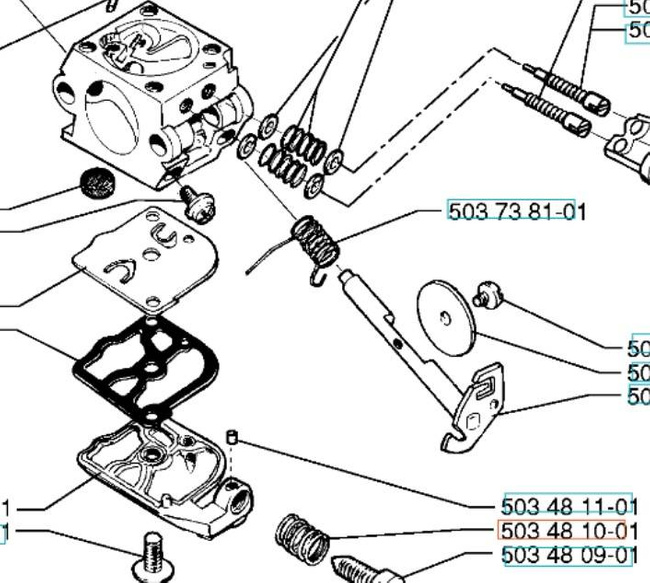 Spreżyna Husqvarna - gaźnik 40