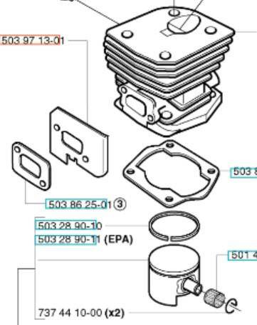 Osłona termiczna Husqvarna 340 345 346 350 351 353