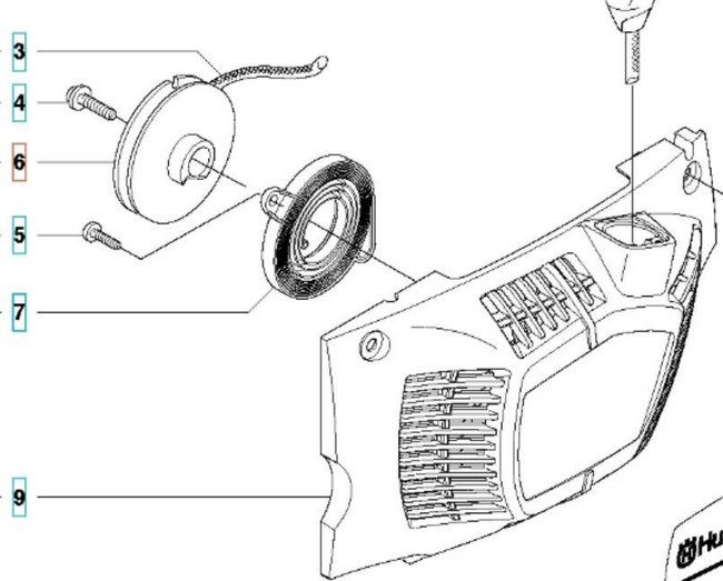 Koło rozrusznika Husqvarna 340 345 346 350 351 353