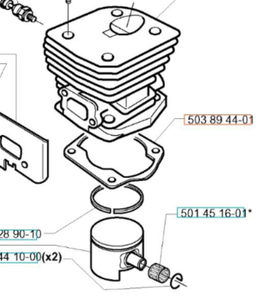Uszczelka cylindra Husqvarna 346 XP 350 353