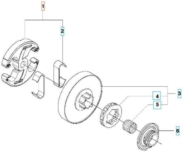 Sprzęgło Husqvarna 545 550