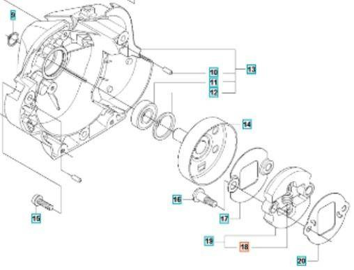Sprężyna sprzęgła Husqvarna 333R