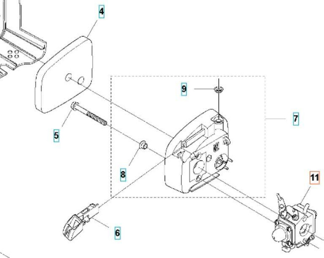 Gaźnik Husqvarna 122HD60 122HD45