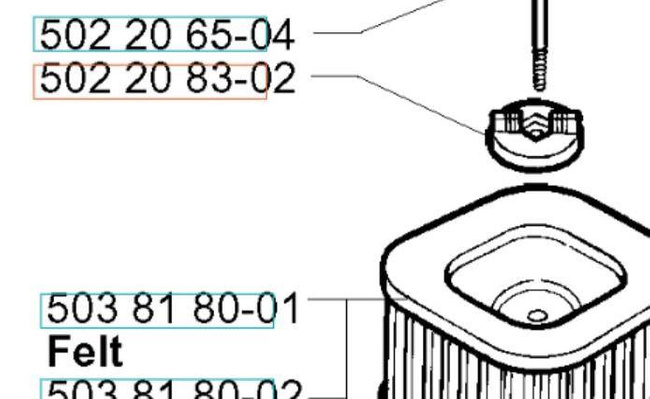 Pokrętło mocowania filtra 575 XP Husqvarna