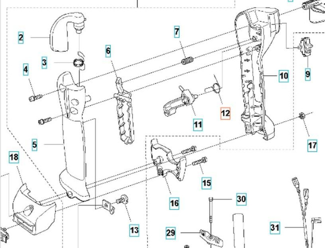 Sprężyna regulatora gazu Husqvarna 343R
