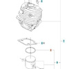 Pierścień tłokowy Husqvarna 560, 555, 562