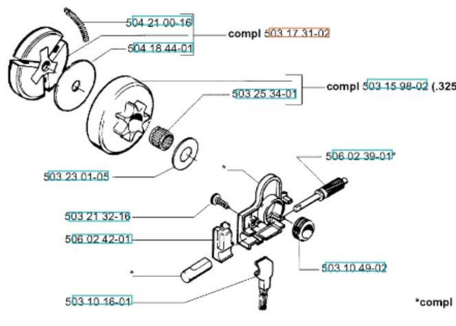 Sprzęgło Husqvarna KPL. 240 245