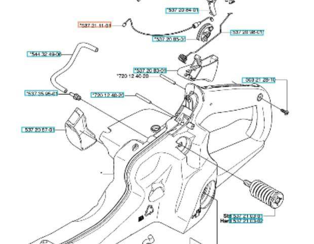 Linka gazu Husqvarna 575