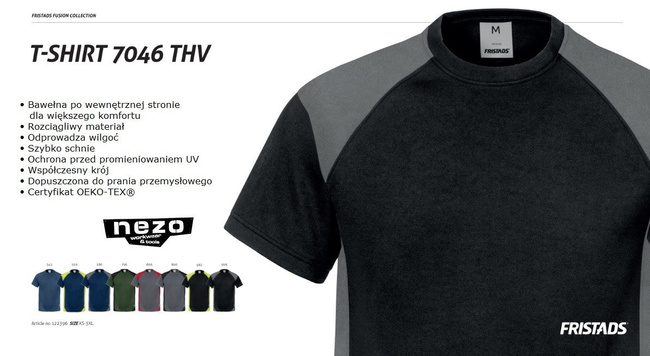 KOSZULKA T-SHIRT FRISTADS FUSION 7046 THV