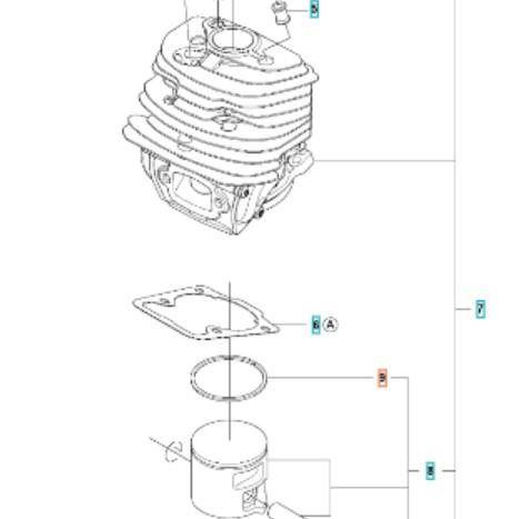 Pierścień tłokowy Husqvarna 560, 555, 562