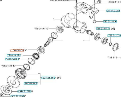 Łożysko Husqvarna 343 R - 6202