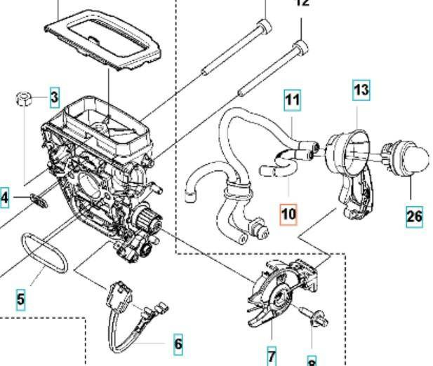 Przewód gaźnika Husqvarna 560 krótki