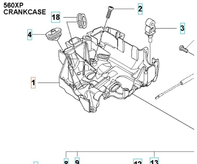 Podstawa gaźnika Husqvarna 555