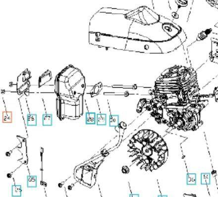 Nakrętka Partner P340, P350 Husqvarna