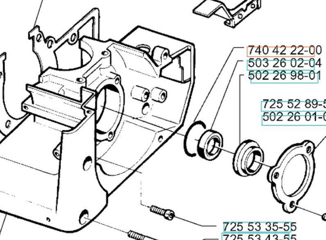 Uszczelka Oring Husqvarna 250R, 252R