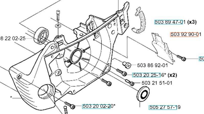 Kolektor Husqvarna 357XP