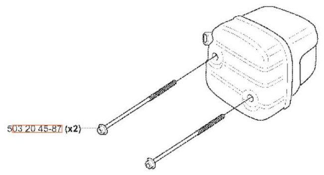Śruba Husqvarna tłumik 340, 346