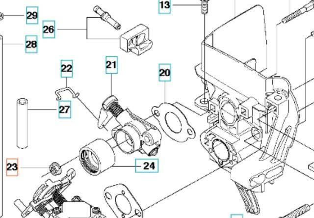 Nakrętka gaźnika 343 R