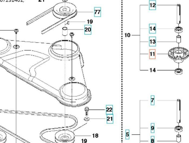 Obudowa łożyska Husqvarna piasta