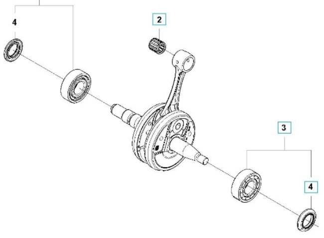 Wał Korbowy Husqvarna 572XP