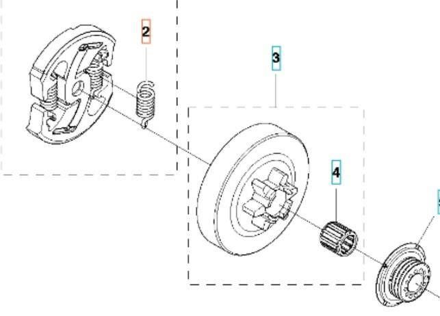 Sprężyny sprzęgła Husqvarna 435 440 Nowy Typ