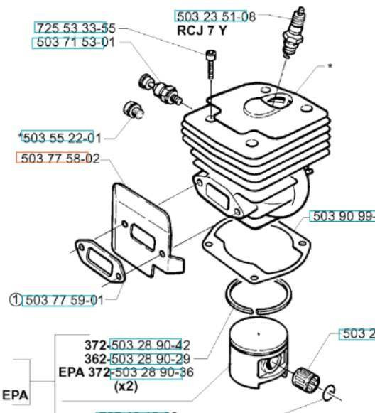 Osłona termiczna Husqvarna 365,372