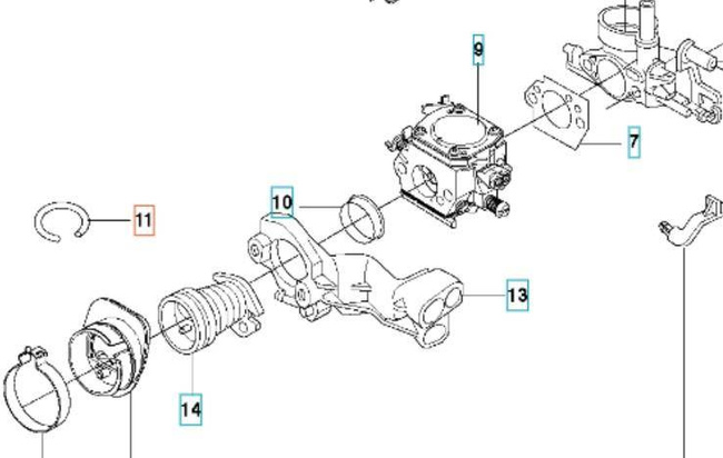 Przewód impulsowy Husqvarna 340 345 346 357