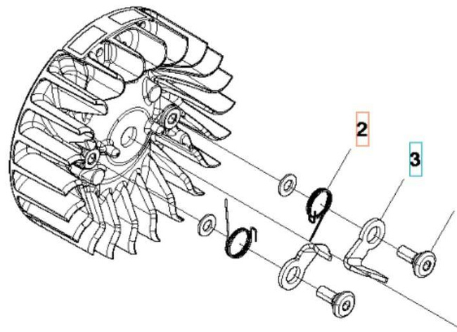 Sprężyna zabieraka Husqvarna 51, 340, 440