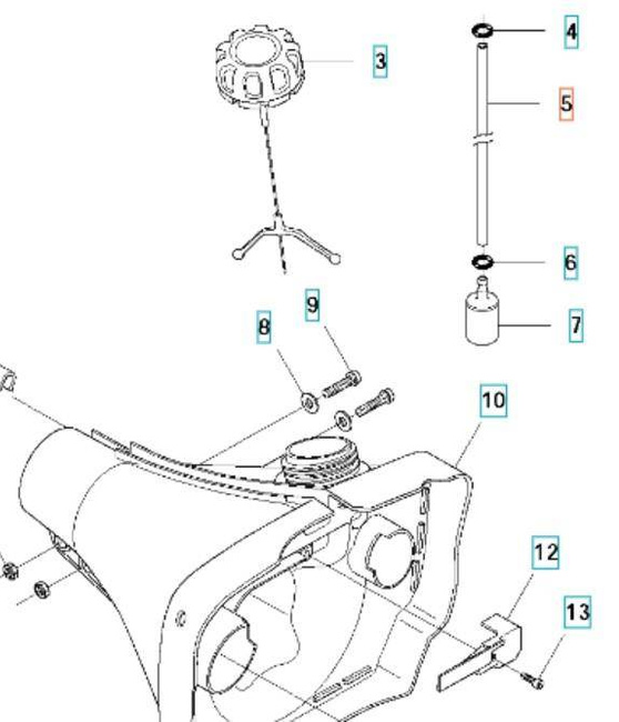 Wąż przewód paliwa Husqvarna 545 345