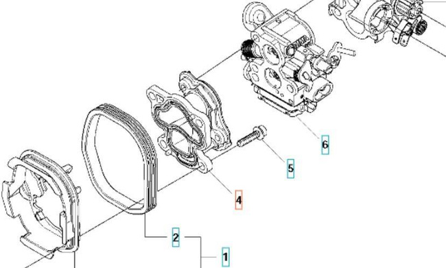 Rurka kolektor ssący Husqvarna 435